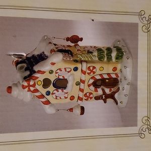 Christmas Wonder Ceramic Votive House Candy Shop Decoration Handpainted NIB